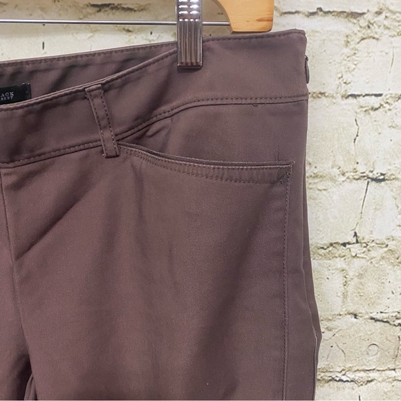 WHBM Brown Side Zip Slim Ankle Cropped Pants - Picture 2 of 6